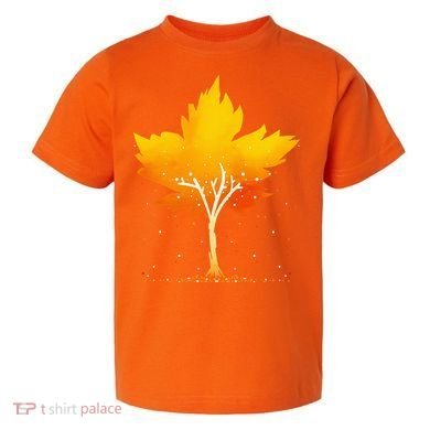 Maple Leaf Autumn Tree Orange Fall Leaves Season Toddler T-Shirt