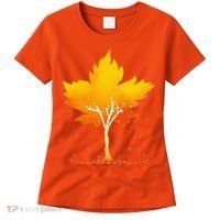 Maple Leaf Autumn Tree Orange Fall Leaves Season Women's T-Shirt thumb 0