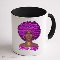 Mom Life African American Black Woman Coffee Mug thumb 1