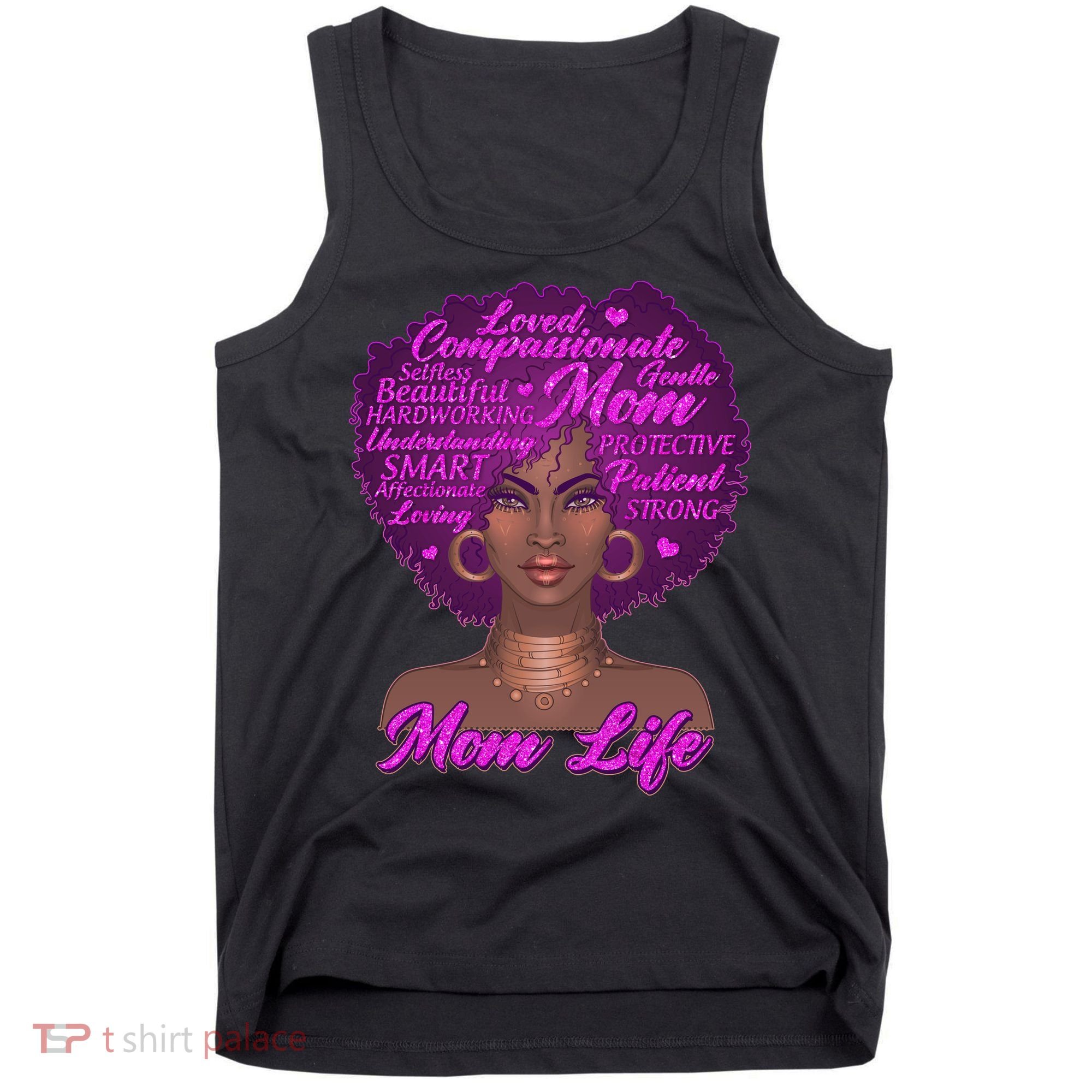 Mom Life African American Black Woman Tank Top