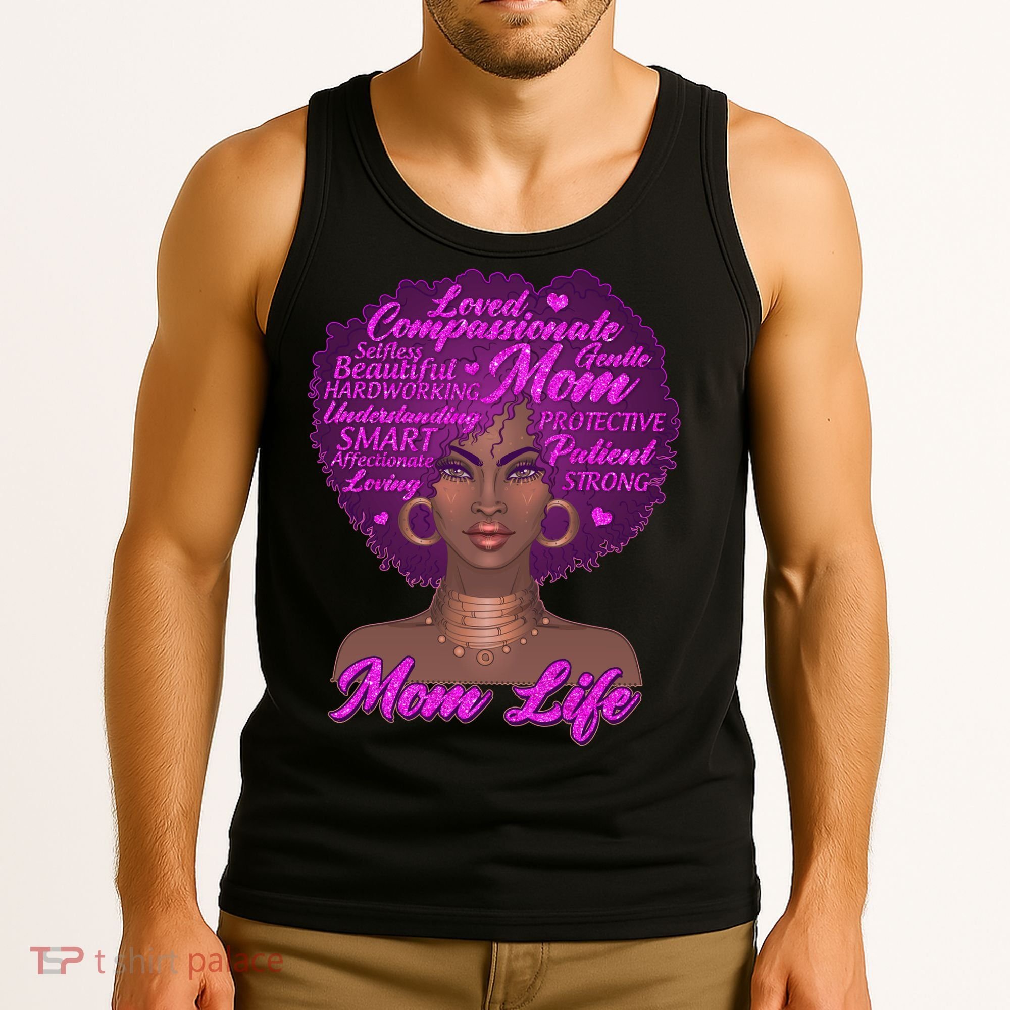 Mom Life African American Black Woman Tank Top