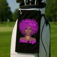 Mom Life African American Black Woman Golf Towel thumb 2