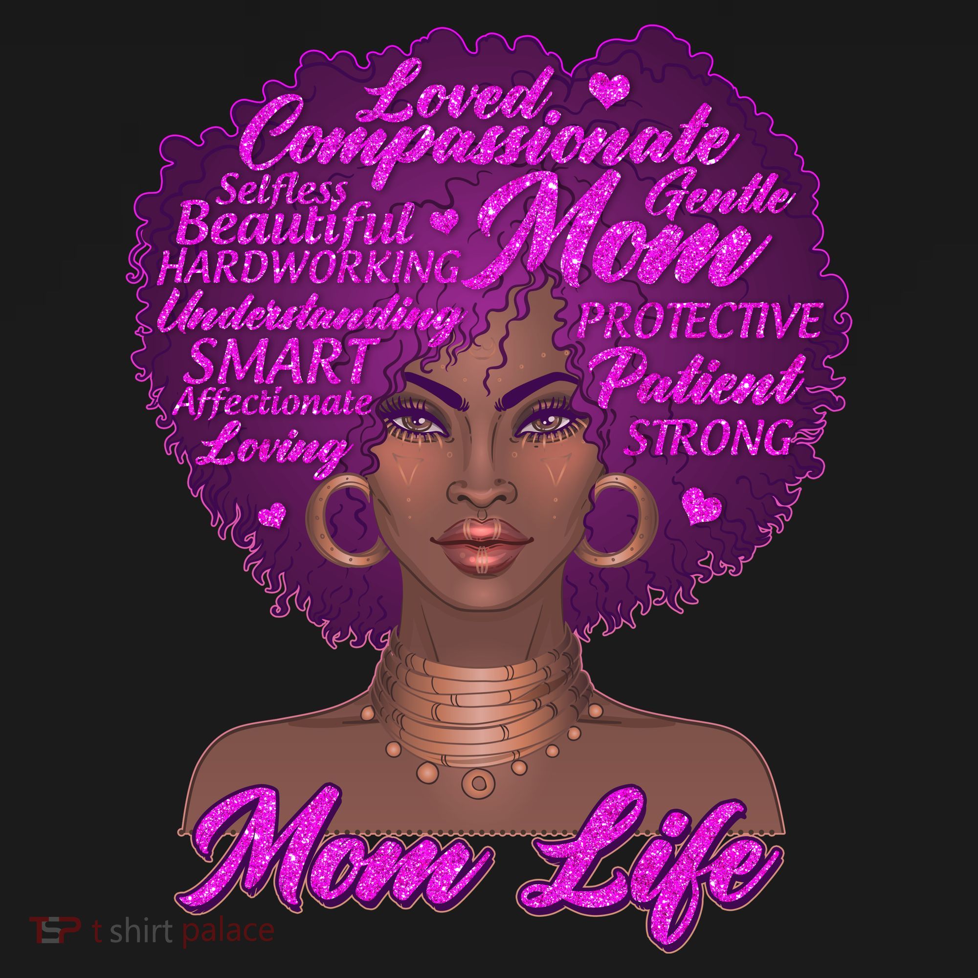 Mom Life African American Black Woman Visor