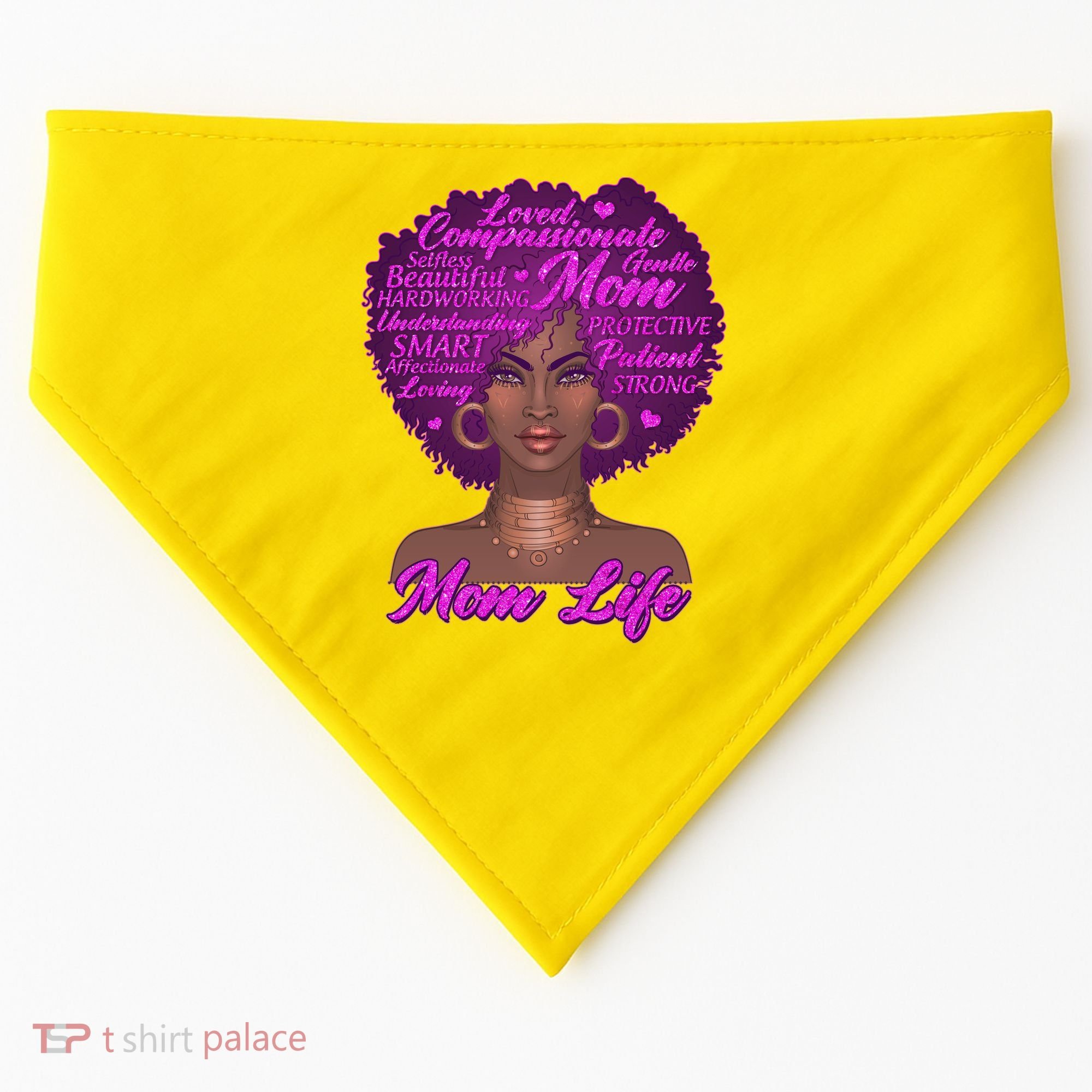 Mom Life African American Black Woman USA-Made Doggie Bandana