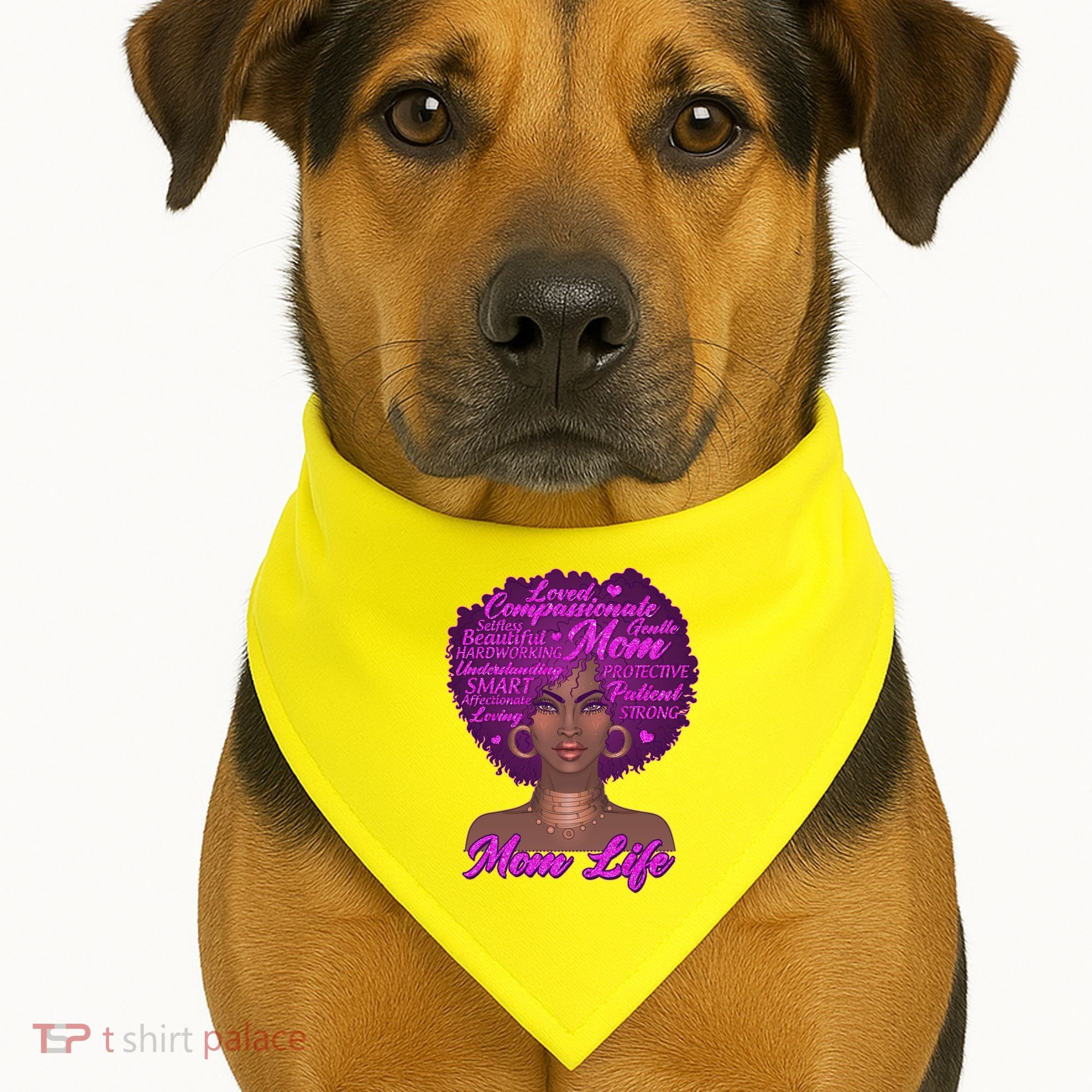 Mom Life African American Black Woman USA-Made Doggie Bandana