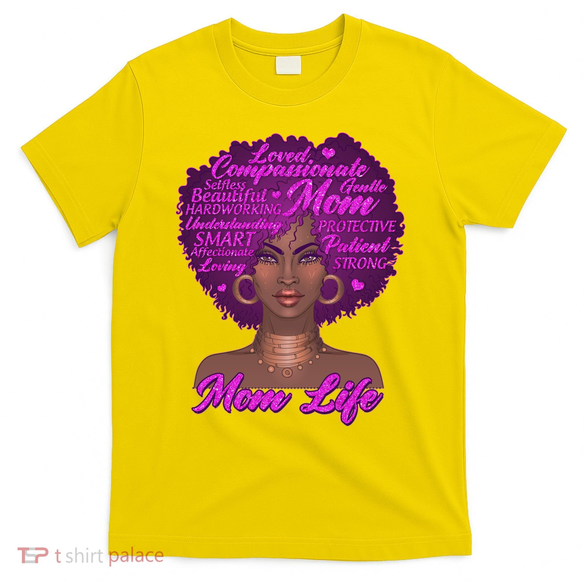 Mom Life African American Black Woman T-Shirt