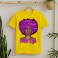 Mom Life African American Black Woman T-Shirt thumb 2