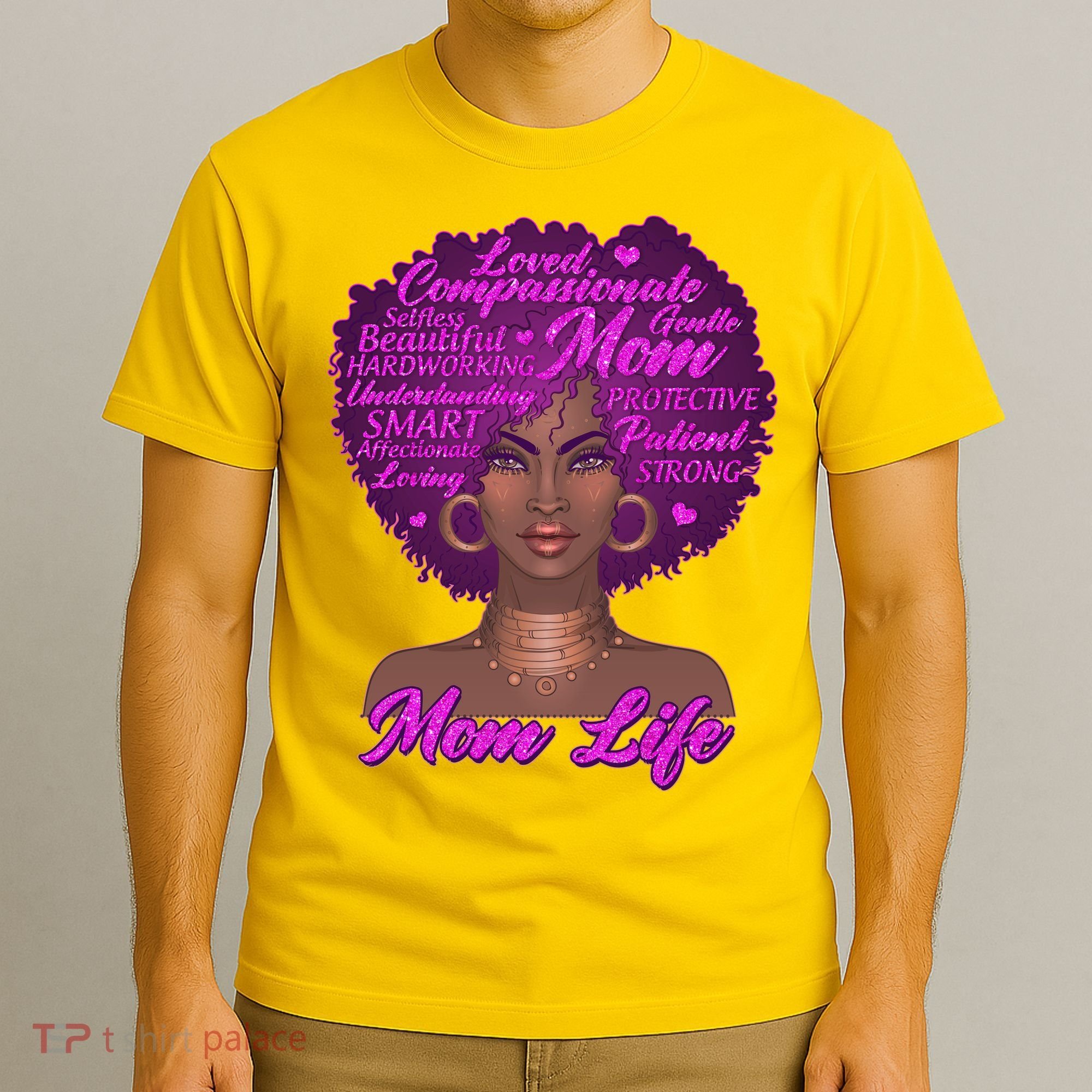 Mom Life African American Black Woman T-Shirt