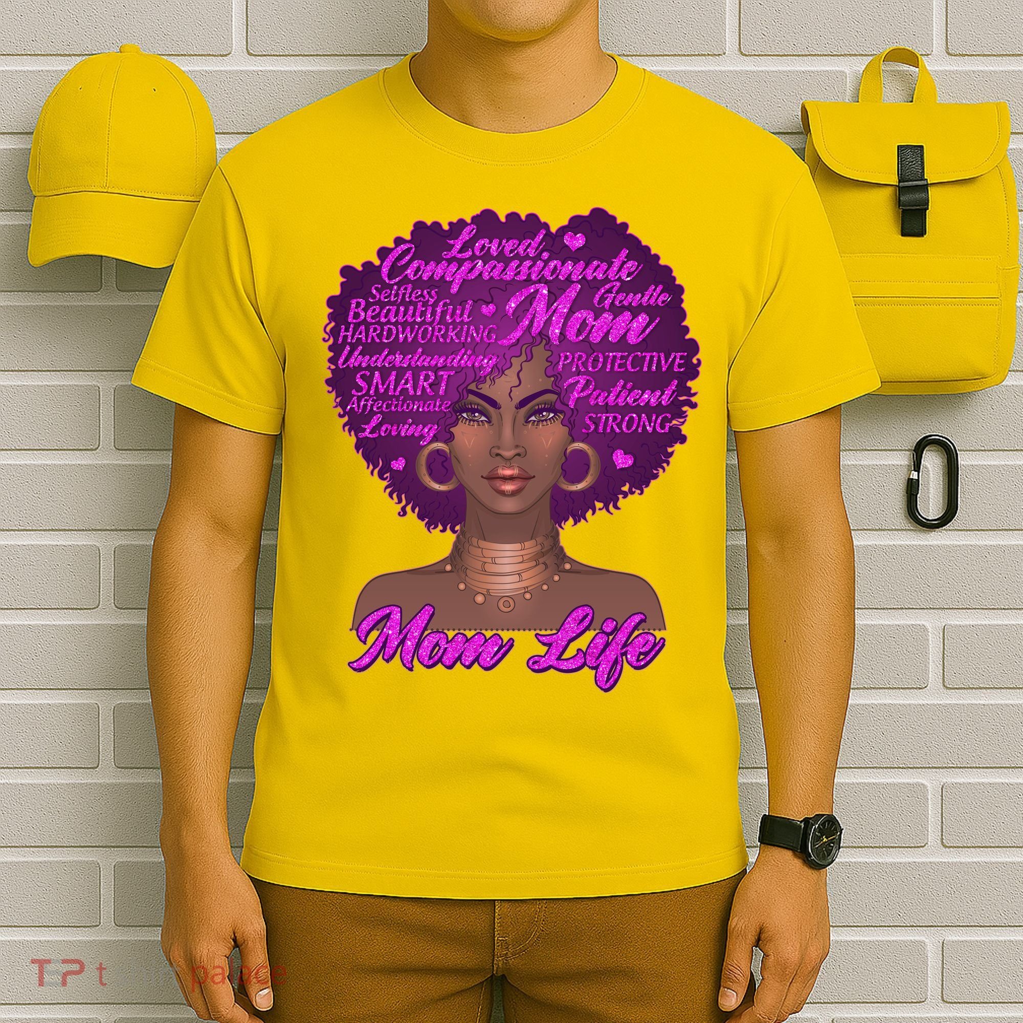 Mom Life African American Black Woman T-Shirt