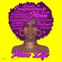 Mom Life African American Black Woman T-Shirt thumb 7