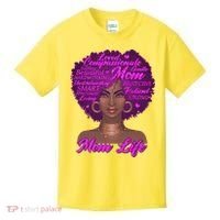 Mom Life African American Black Woman Kids T-Shirt thumb 0