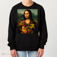 Mona Lisa And Her Pet Dragon Women's Sweatshirt thumb 0