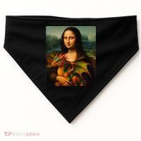 Mona Lisa And Her Pet Dragon USA-Made Doggie Bandana thumb 0