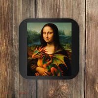 Mona Lisa And Her Pet Dragon Coaster thumb 0