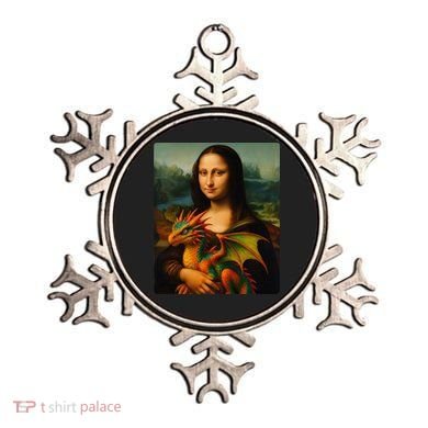 Mona Lisa And Her Pet Dragon Ornament