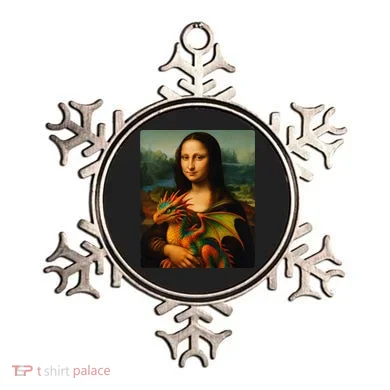 Mona Lisa And Her Pet Dragon Ornament