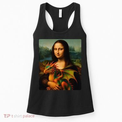 Mona Lisa And Her Pet Dragon Women's Tank Top