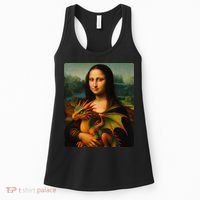 Mona Lisa And Her Pet Dragon Women's Tank Top thumb 0