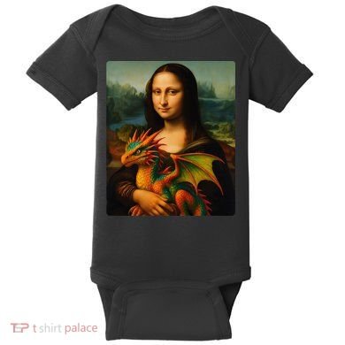 Mona Lisa And Her Pet Dragon Baby Bodysuit