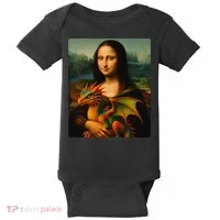 Mona Lisa And Her Pet Dragon Baby Bodysuit thumb 0