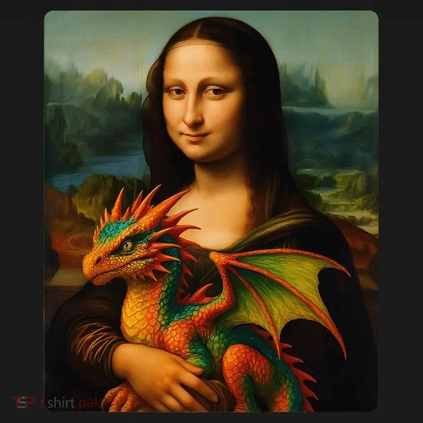 Mona Lisa And Her Pet Dragon Toddler Hoodie