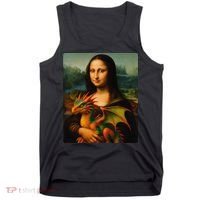 Mona Lisa And Her Pet Dragon Tank Top thumb 0