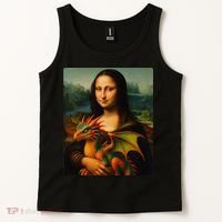 Mona Lisa And Her Pet Dragon Tank Top thumb 2