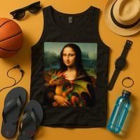 Mona Lisa And Her Pet Dragon Tank Top thumb 4