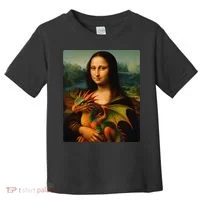 Mona Lisa And Her Pet Dragon Toddler T-Shirt thumb 0
