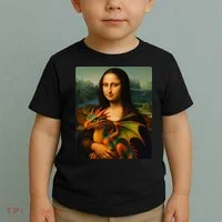 Mona Lisa And Her Pet Dragon Toddler T-Shirt thumb 2