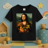 Mona Lisa And Her Pet Dragon Toddler T-Shirt thumb 3