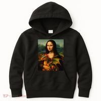 Mona Lisa And Her Pet Dragon Kids Hoodie thumb 0
