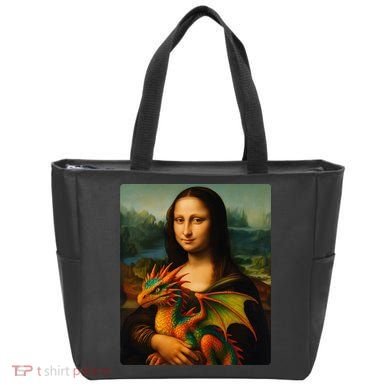 Mona Lisa And Her Pet Dragon Tote Bag