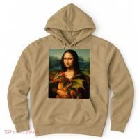 Mona Lisa And Her Pet Dragon Hoodie thumb 0
