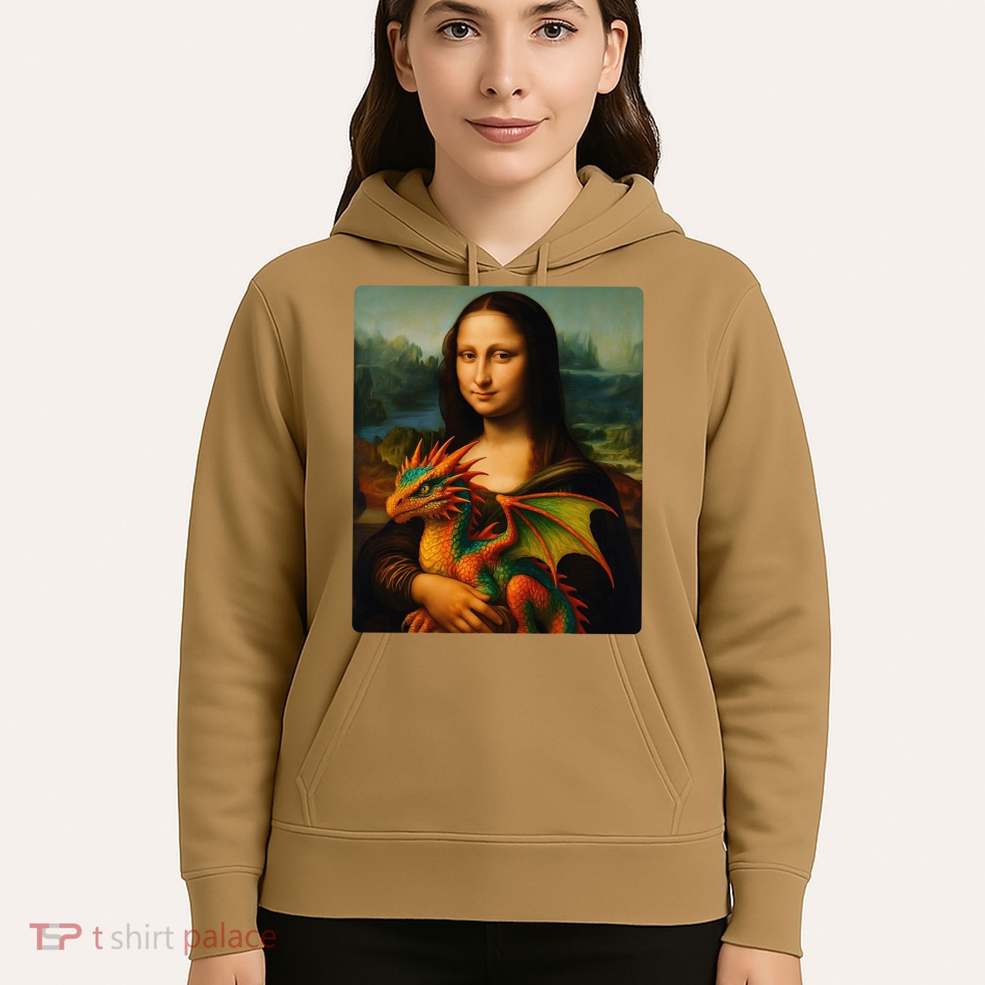 Mona Lisa And Her Pet Dragon Hoodie