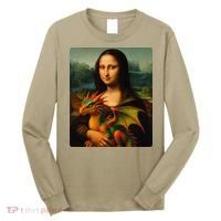 Mona Lisa And Her Pet Dragon Long Sleeve Shirt thumb 0