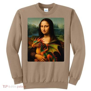 Mona Lisa And Her Pet Dragon Sweatshirt