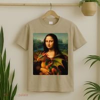 Mona Lisa And Her Pet Dragon T-Shirt thumb 2