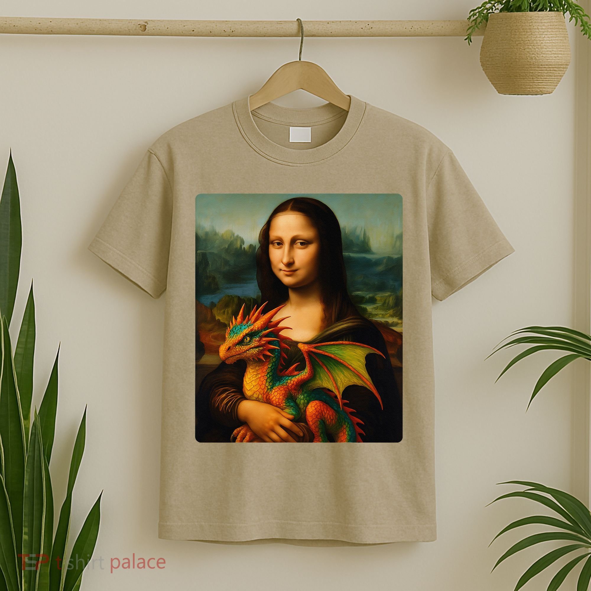 Mona Lisa And Her Pet Dragon T-Shirt