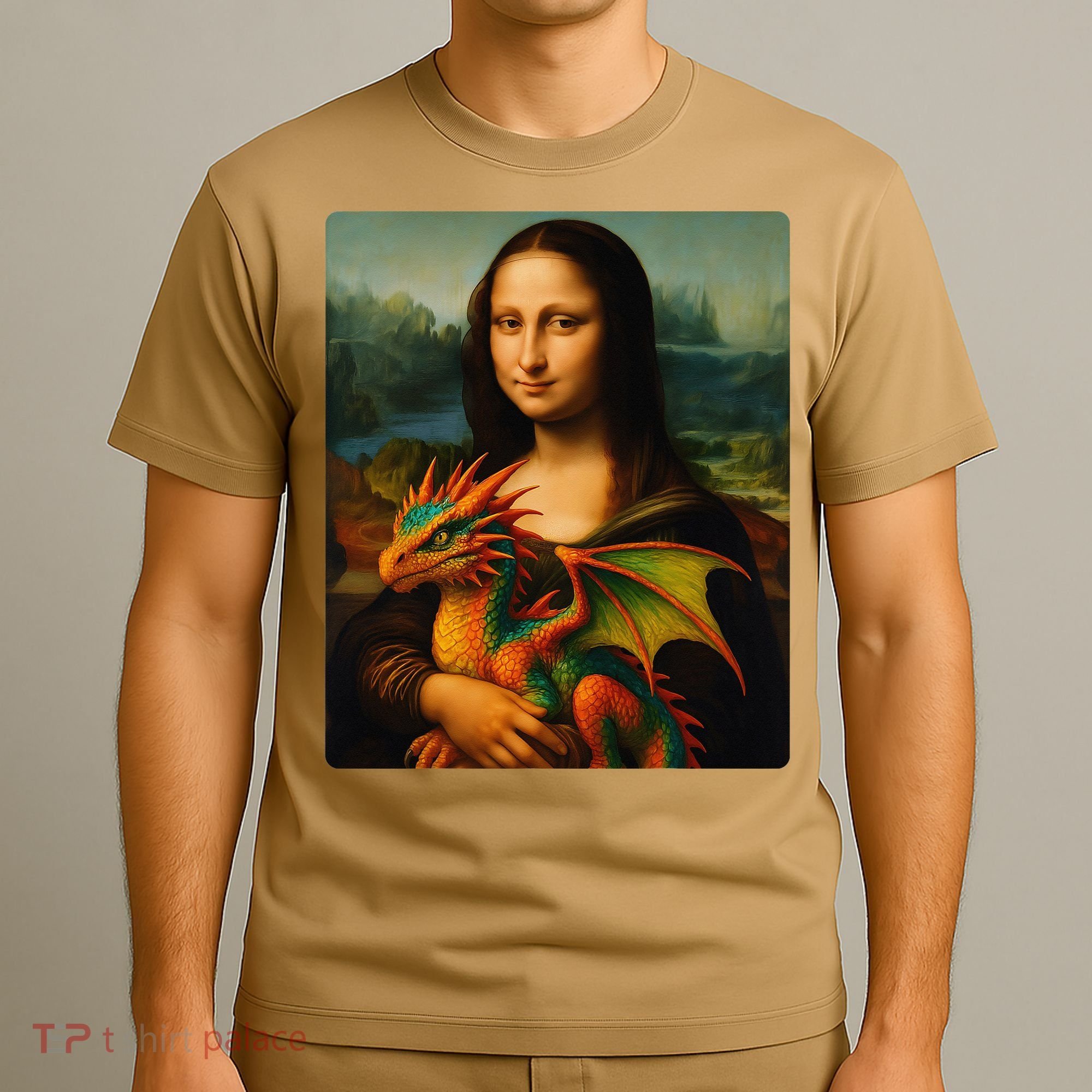 Mona Lisa And Her Pet Dragon T-Shirt