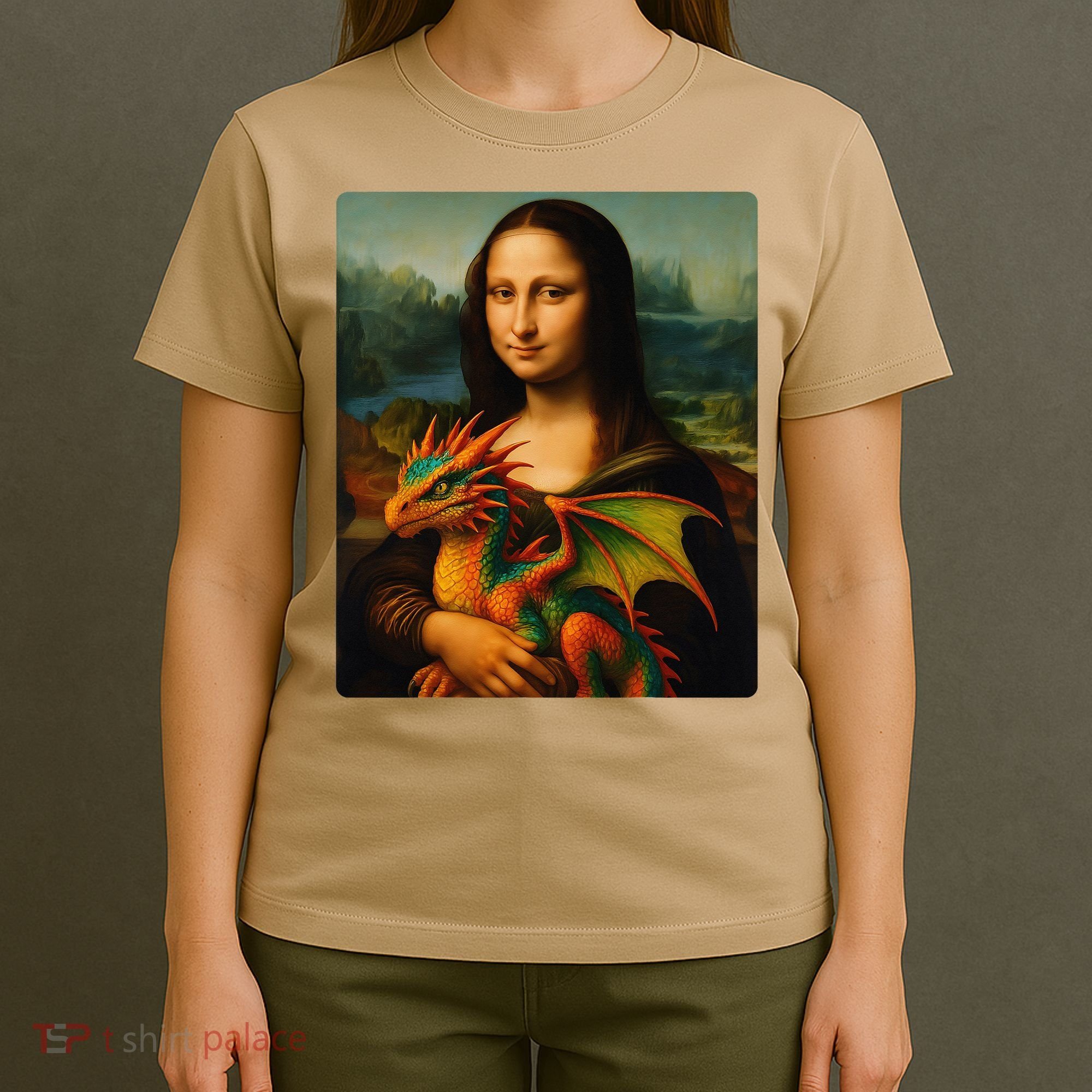 Mona Lisa And Her Pet Dragon T-Shirt