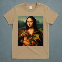 Mona Lisa And Her Pet Dragon T-Shirt thumb 5