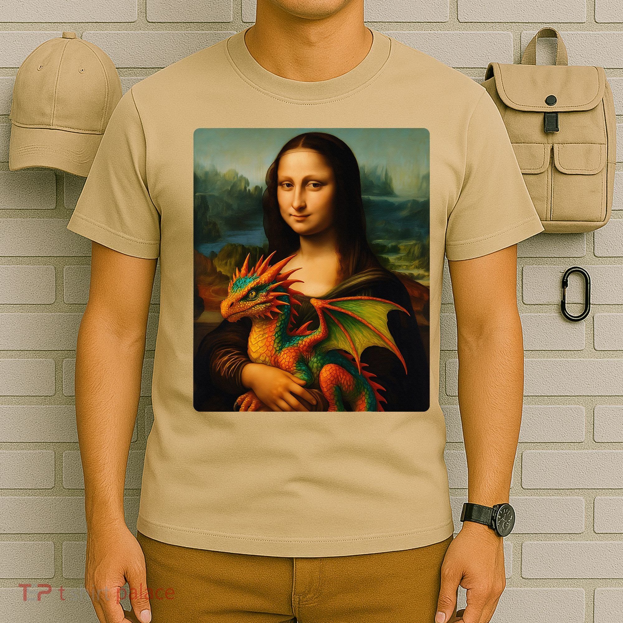 Mona Lisa And Her Pet Dragon T-Shirt