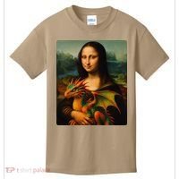 Mona Lisa And Her Pet Dragon Kids T-Shirt thumb 0