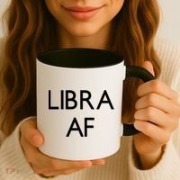 Minimalist Libra Af Gift Astrology Sept October Birthday Gift Coffee Mug thumb 3