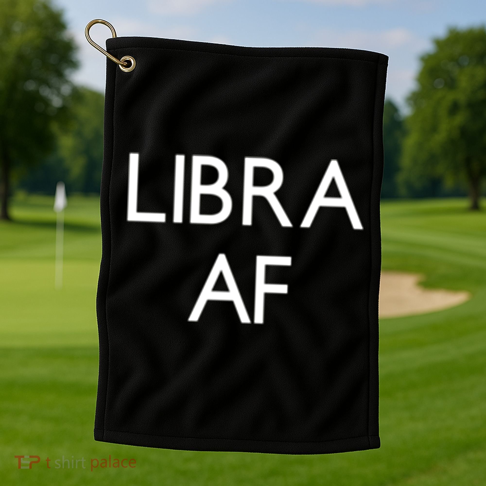 Minimalist Libra Af Gift Astrology Sept October Birthday Gift Golf Towel