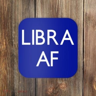 Minimalist Libra Af Gift Astrology Sept October Birthday Gift Coaster