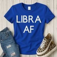 Minimalist Libra Af Gift Astrology Sept October Birthday Gift Women's T-Shirt thumb 3