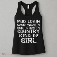 Mud Lovin Camo Wearin Boot Stomping Country Kind Women's Tank Top thumb 3