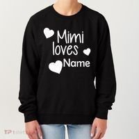 Mimi Loves Custom Text Personalize Name Women's Sweatshirt thumb 0